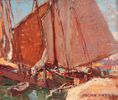 Fishing Boats in Port (Chioggia, Italy)<br><small>Edgar Payne