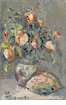 Floral Still Life with Shell and Gray Background<br><small>Wladimir de Terlikowski