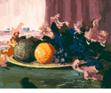 Fruit on Green Plate<br><small>Conrad Buff