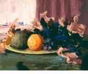 Fruit on Green Plate<br><small>Conrad Buff