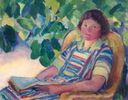 Girl Reading <br><small>Mabel Alvarez