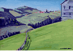 Green Landscape with House, Switzerland<br><small>Conrad Buff