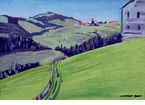 Green Landscape with House, Switzerland<br><small>Conrad Buff