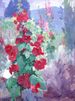 Hollyhocks from Artist's Terrace<br><small>Hanson Puthuff