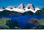Lake Scene in Winter <br><SMALL>(CB1124)</SMALL></font>