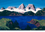 Lake Scene in Winter <br><SMALL>(CB1124)</SMALL></font>