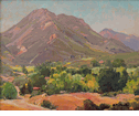 Landscape with Hills, Trees, and Houses<br><small>Hanson Puthuff