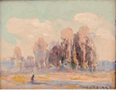 Landscape With Trees And Figure (ar095)<br><small>Arthur Dominique Rozaire