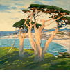 Late Afternoon Cypress, Carmel<br><small>Mary DeNeale Morgan