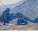 Oaks and Mountain at Dusk <small><br> (ERS73) </small>