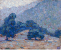 Oaks and Mountain at Dusk <small><br> (ERS73) </small>