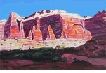 Pink Mountain Scene <br><SMALL>(CB401)</SMALL></font>