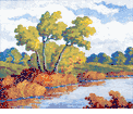 Pond with Willows, Kansas<br><small>Birger Sandzen