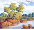 Pond with Willows, Kansas<br><small>Birger Sandzen