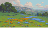 Poppies and Lupine near Santa Paula<br><small>John Marshall Gamble