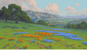 Poppies and Lupine near Santa Paula<br><small>John Marshall Gamble