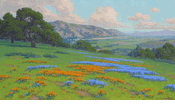 Poppies and Lupine near Santa Paula<br><small>John Marshall Gamble