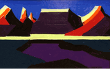 Purple Lake With Mountains <br><SMALL>(CB432)</SMALL></font>
