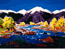 Purple Mountain with Lake<br><small>Conrad Buff