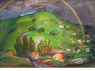 Rainbow and Green Hills<br><small>Edouard Vysekal