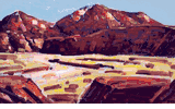 Red and Bronze Mountains<br><small>Conrad Buff