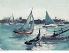 Sailboats in a Harbor, Newport<br><small>Paul Sample