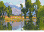 San Jacinto from Little Lake, Hemet, CA<br><small>Anna Hills