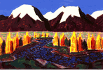 Snow Capped Mountains and Lake <br><small>(CB814)