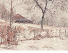 Snow Scene with Barn <small><br> (ERS21) </small>