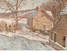 Snow Scene with Houses<br><small>Edwin Roscoe Shrader