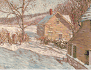 Snow Scene with Houses<br><small>Edwin Roscoe Shrader