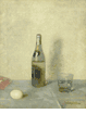 Still Life with Bottle, Egg and Glass <br> <small> Feodor Zakharov