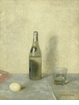 Still Life with Bottle, Egg and Glass <br> <small> Feodor Zakharov