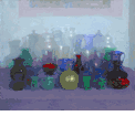 Still Life with Glass Vessels <br> <small> Feodor Zakharov