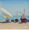 Sun Drenched Boats<br><small>Arthur Grover Rider