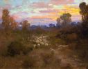 Sunset Landscape with Sheep<br><small>John Bond Francisco