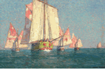 The Return (Italian Boats, Adriatic Sea)<br><small>Edgar Payne