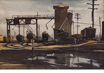 Train Yard, Los Angeles <SMALL> <br> Emil Kosa, Jr.
