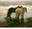 Two Horses by Seashore<br><small>William Ritschel