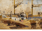 Unloading the Boats, San Pedro<br><small>Franz Bischoff