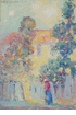 Village Scene with Figure<br><small>Arthur Dominique Rozaire