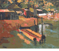 Wharf and Houses<br><small>August Gay