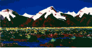 Winter Mountains with Spring Landscape<br><SMALL>CB468