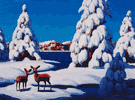Winter Scene with Deer<br><small>Conrad Buff