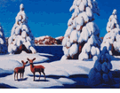 Winter Scene with Deer<br><small>Conrad Buff
