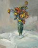 Yellow Flowers with Tall Vase<br> <small> S.C. Yuan