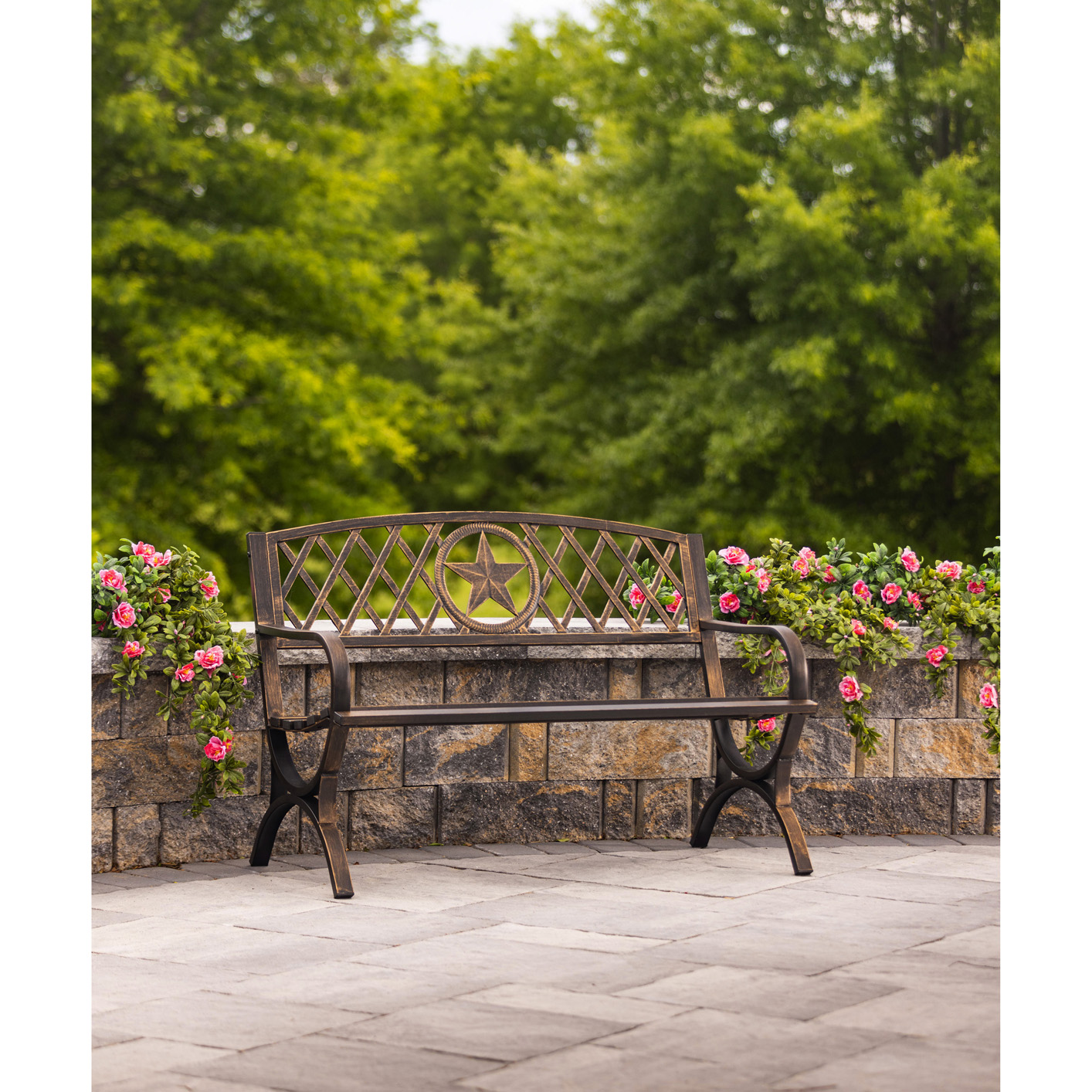 Lone Star Metal Garden Bench Outdoor Furniture