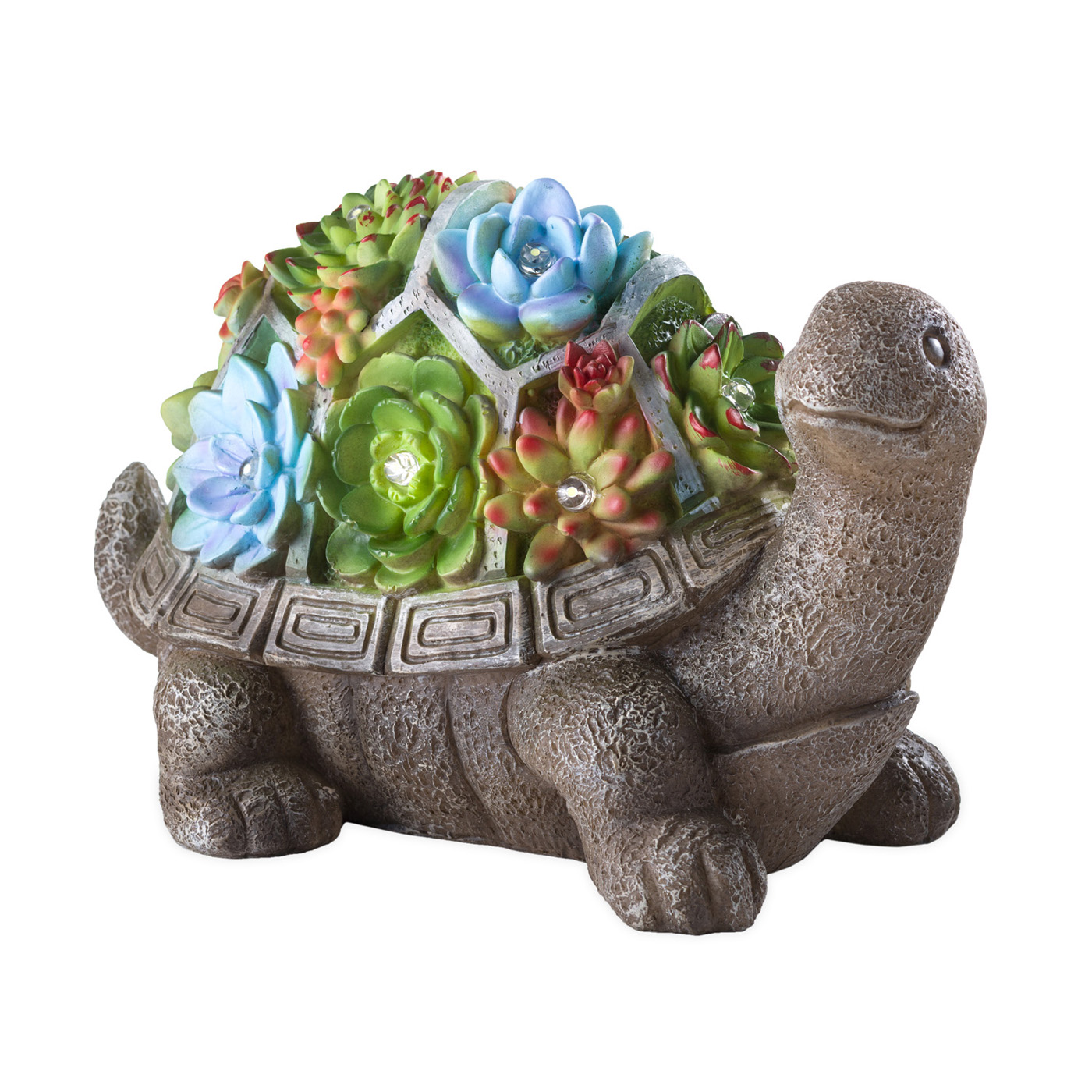 Succulent Turtle Solar Garden Statue Garden Statues