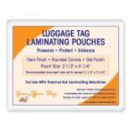 5 MIL Luggage Tag Laminating Pouches with Slot & Loops (2-1/2" x 4-1/4") 100 Pack