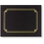 Black Premium Linen Certificate Covers (12 Pack)